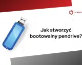 Niebieski pendrive, gotowy do stworzenia bootowalnego pendrive z systemem operacyjnym.