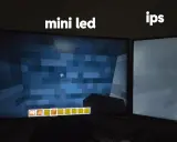 Porównanie dwóch rodzajów matryc w monitorach: Mini LED z głęboką czernią i IPS z jaśniejszym obrazem.