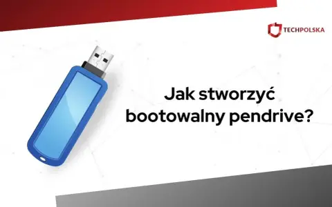 Niebieski pendrive, gotowy do stworzenia bootowalnego pendrive z systemem operacyjnym.