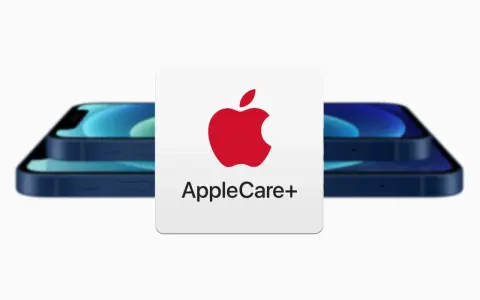 Logo Apple z napisem AppleCare+ na tle iPhone'ów. Zapewnij sobie spokój ducha z AppleCare+.