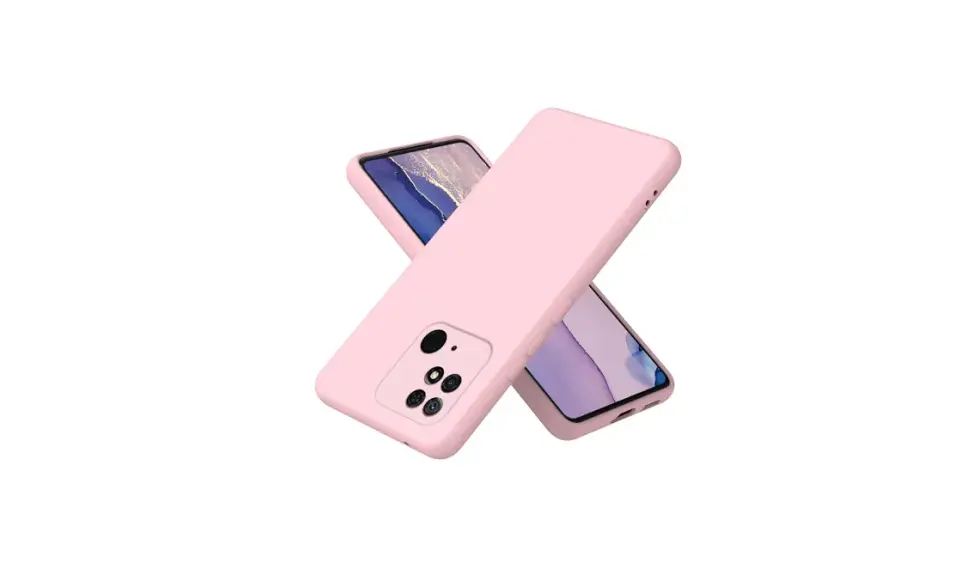 Różowe etui na telefon Redmi 10C, chroniące go przed zarysowaniami.